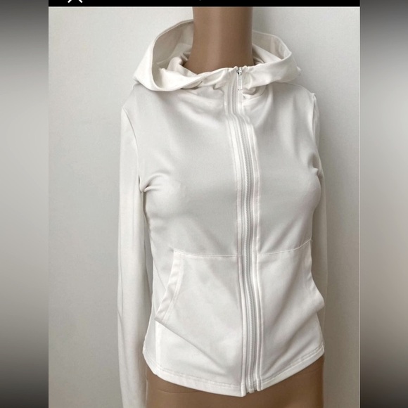 SHEIN white full zip hoodie - Picture 1 of 4